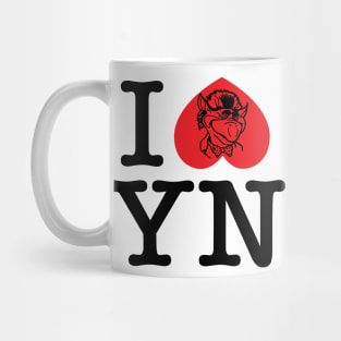 I Heart Yew Nork-Black Text Mug